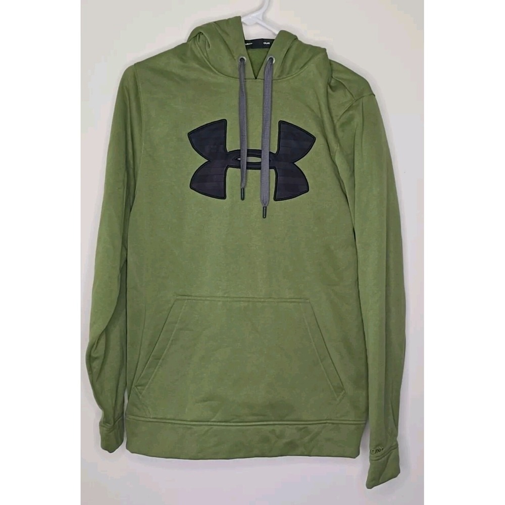 Under Armour Hoodie Mens‎ S Jogging Running Fleece Pullover Loose Fit Army Green